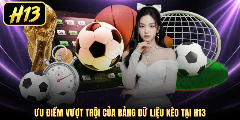 Ưu điểm vượt trội của bảng dữ liệu kèo tại H13